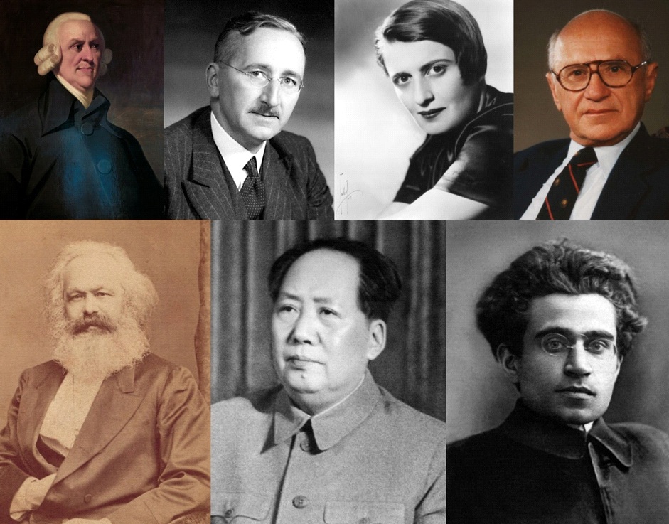 Smith, Hayek, Rand and Friedman; Marx, Mao, and Gramsci